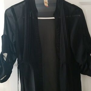 Shear button up dress